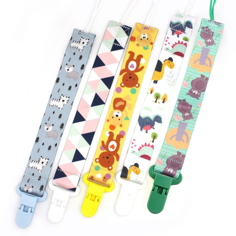 KIN Clipes De Cordão Para Chupeta De Bebê , Chupetas Universais Meninas , Brinquedos De Dentição , Babadores Bebês