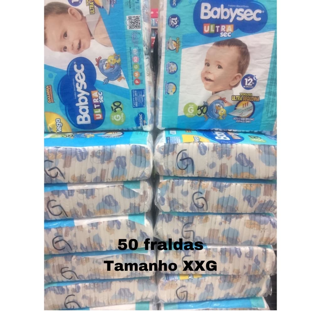 Fralda Descartável Babysec Galinha Pintadinha (Atacado) - 50 Unidades - Tam XXG (acima de 13kg)
