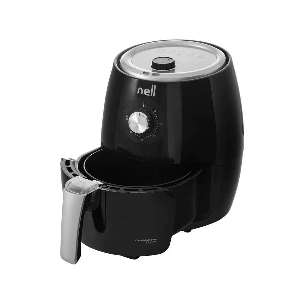 Fritadeira Elétrica sem Óleo/Air Fryer  - Preta 2,4L a 3,0L