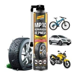 Reparador Spray Instantâneo de Furo Pneu Carro - Bike - Moto PARA MOTOQUEIRO - SOCORRO