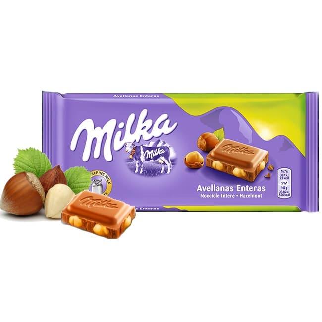 Chocolates Importados da Polônia - Milka Whole Hazelnuts - 100g