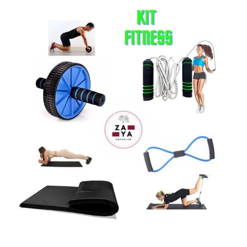 Kit Academia Musculação Treino Em Casa -  kit C/4 Produtos Fitness