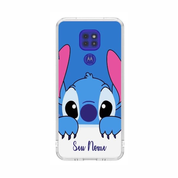 Capa de Celular Capinha Para Moto E7 Plus Personalizada - Stitch Nome 3