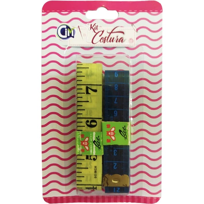 02 Fitas Metrica Molde Costura Patchwork Frente Verso 150cm
