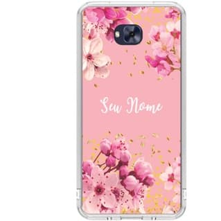 Capa de Celular Capinha Para Zenfone 4 Selfie Personalizada - Floral Nome 4