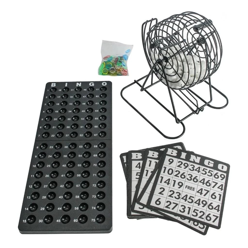 Jogo De Bingo Recreação Família Completo Globo Metal