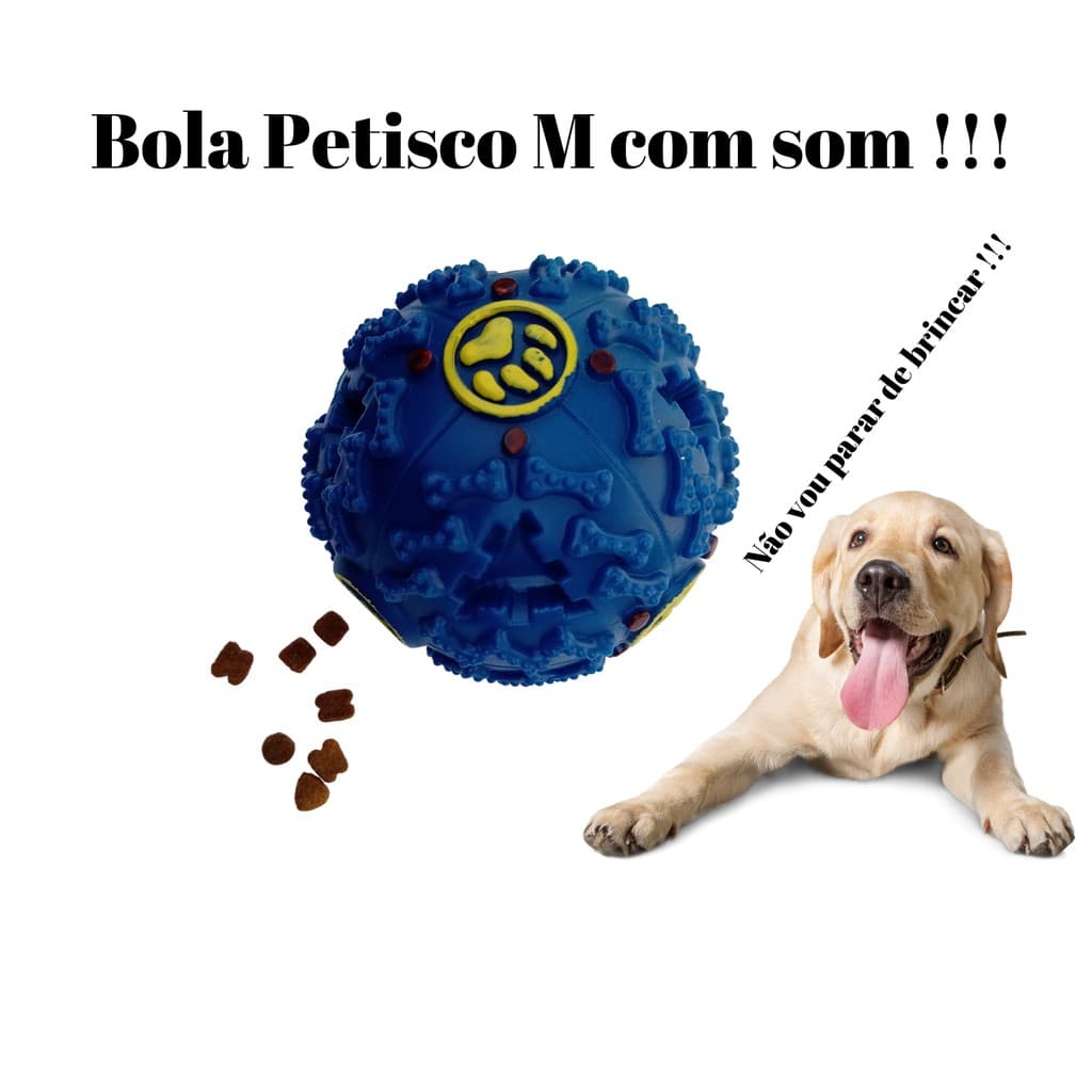 Bola Petisco Brinquedo Ração Cachorro Cães Porta Petisco Emite Som quando movimentada, Para Cachorros Gatos, Brinquedo para Caes e para seu PET ficar ainda mais feliz, para filhotes, bola inteligente para cães, porta ração, bola solta petisco cachorro.