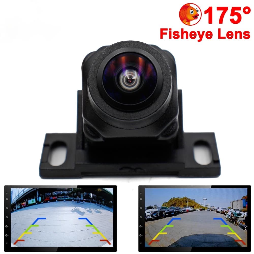 Smartour 175 Graus HD 1080P Câmera De Visão Traseira Do Veículo Carro Reverso Preto Lente Olho De Peixe Noturna À Prova 