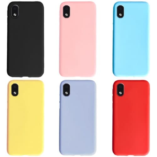 Capinha para Samsung Galaxy A01 Core Aveludada - Com Proteção de Câmera - Capa Case Anti - Impacto de Silicone Emborrachado para  Celular Galaxy A01 Core/ Película de vidro 3D/5D/9D Samsung A01 Core