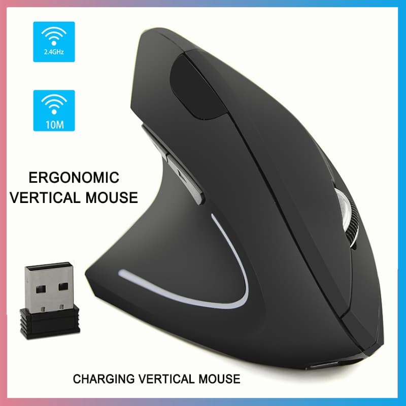 Mouse sem fio vertical de quinta geração para canhotos versão com bateria mouse mouse ergonômico mouse sem fio Mouse
