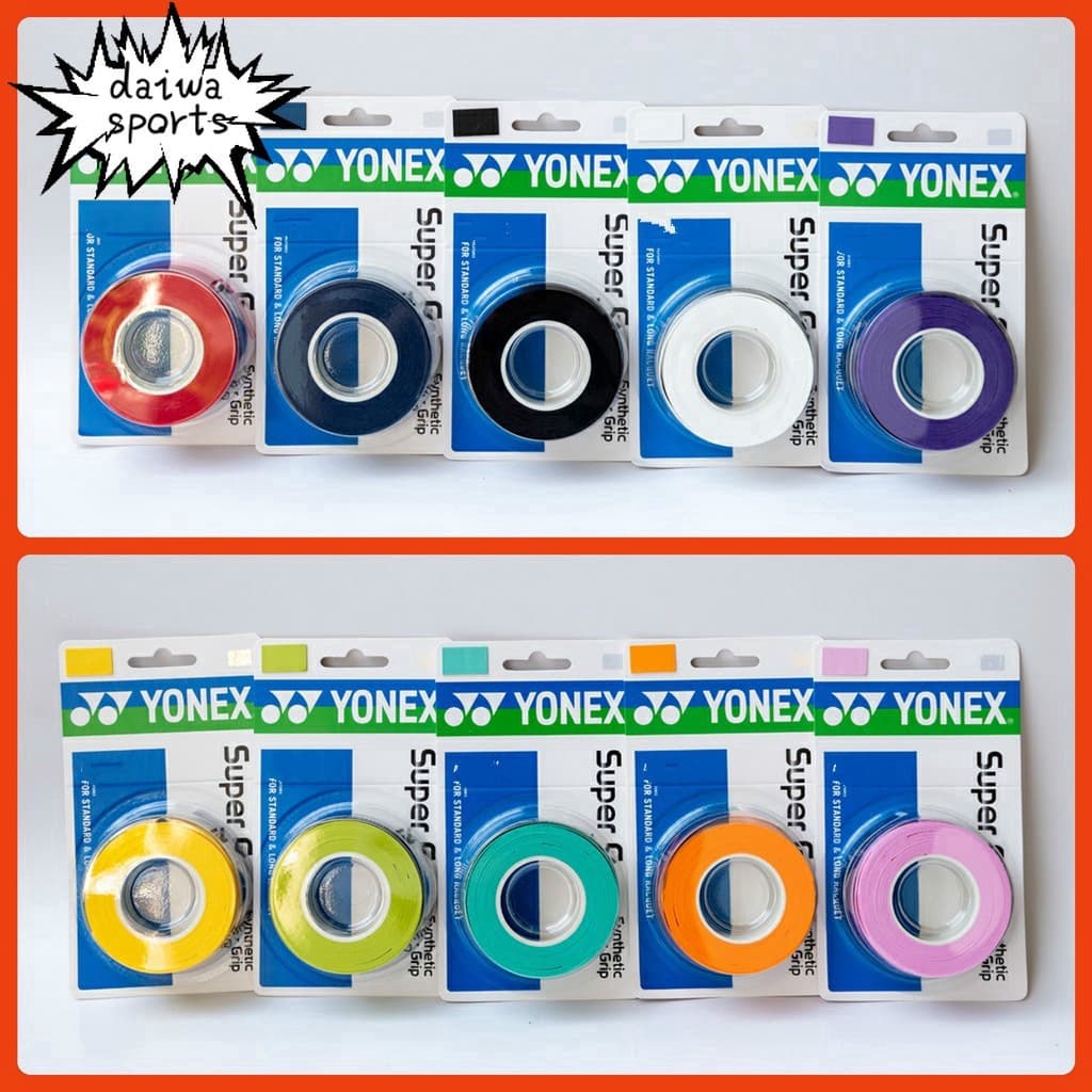Badminton Grip AC102EX AC102C (3pçs Em 1 Rolo/Pacote) Super Grap De Tênis Sintético
