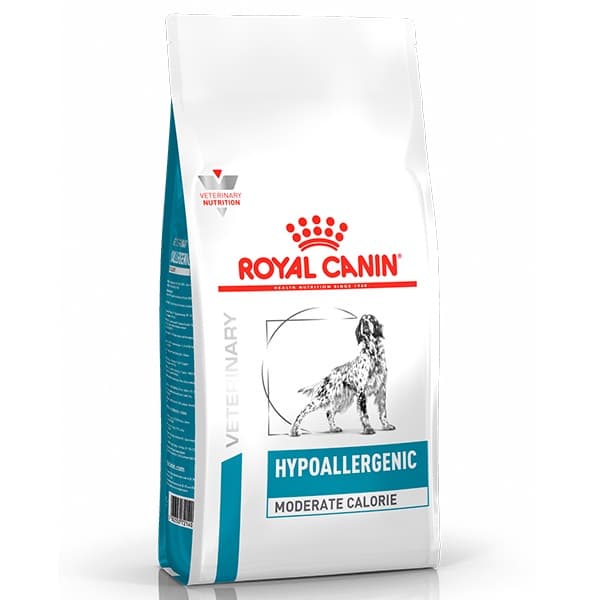 Ração Royal Canin Veterinary Nutrition Hypoallergenic Moderate Calorie para Cães Adultos - 10,1Kg