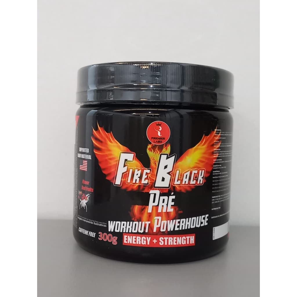 Pré Treino Fire Black Pre Workout 300g - Frutas Vermelhas