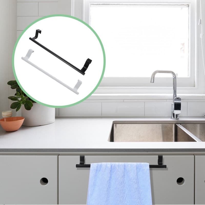 Porta Pano De Prato Toalhas Multiuso Cozinha Banheiro e Lavanderia 23cm e 36cm PRETO e BRANCO
