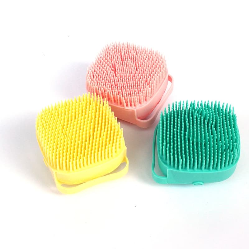 Esponja De Silicone Para Banho Com Dispenser Shampoo / Sabonete Escova Crianças, Adultos e Pets