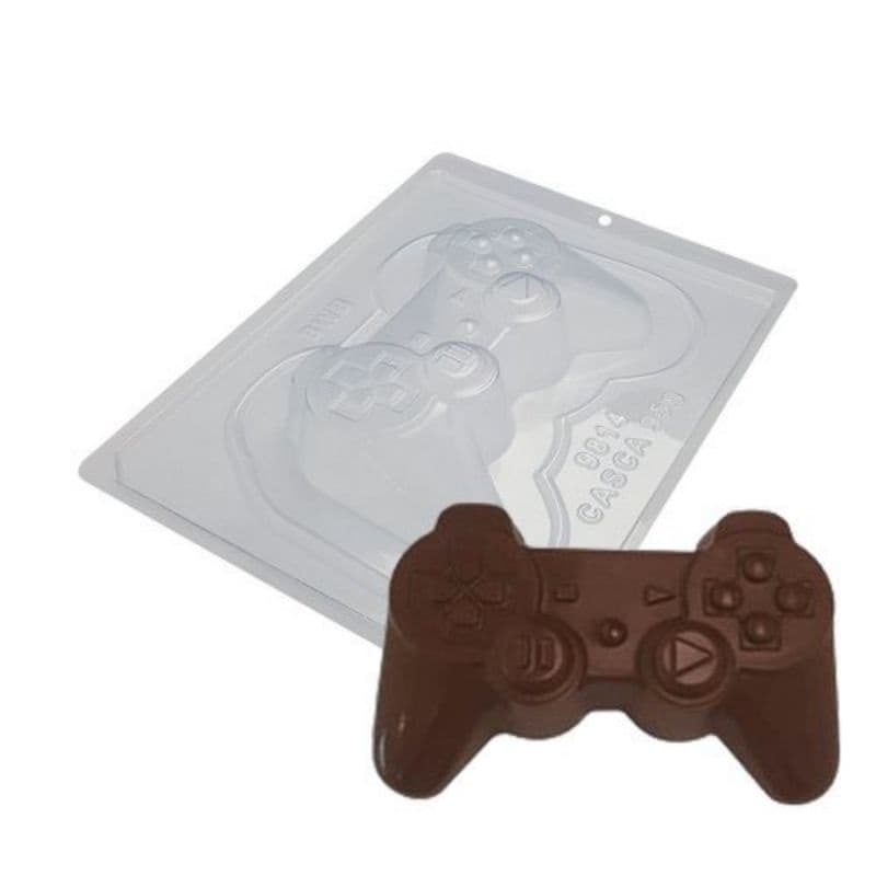 FORMA JOYSTICK CONTROLE DE VÍDEO GAME CHOCOLATE GRANDE 3 PEÇAS BWB