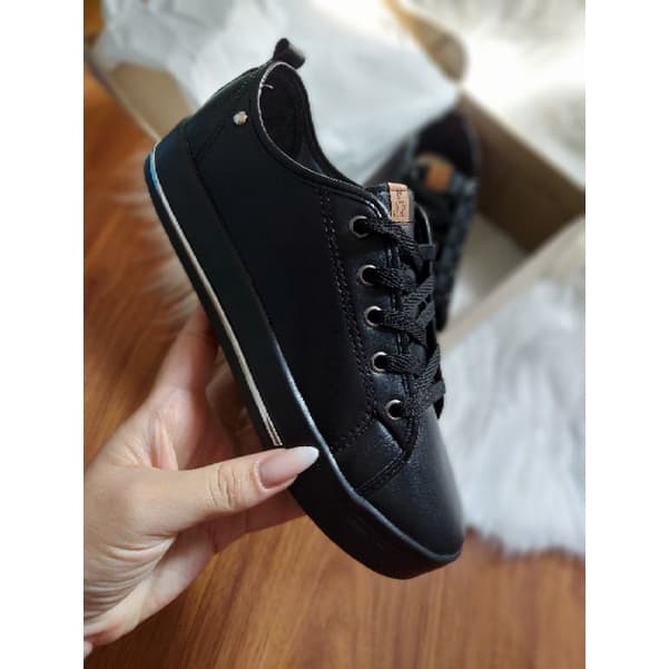 Sapatenis Tênis Calçado Preto Casual Material Sintético Confortável/Envio imediato