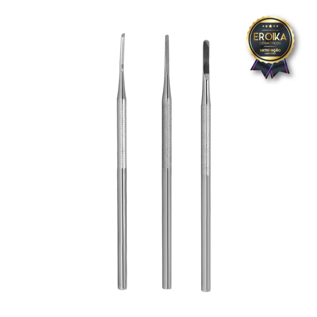 Kit De Podologia Profissional Completo Kit Com 3 Peças Aço Inox