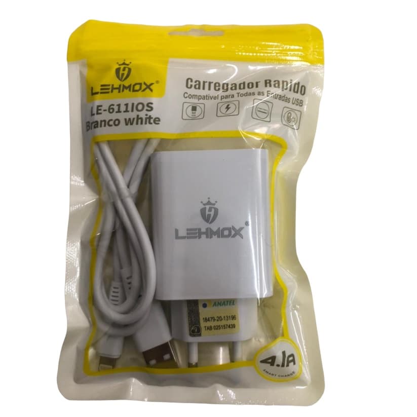 Carregador Lehmox Iphone Carga Rápida 3.1 LE - 611IOS