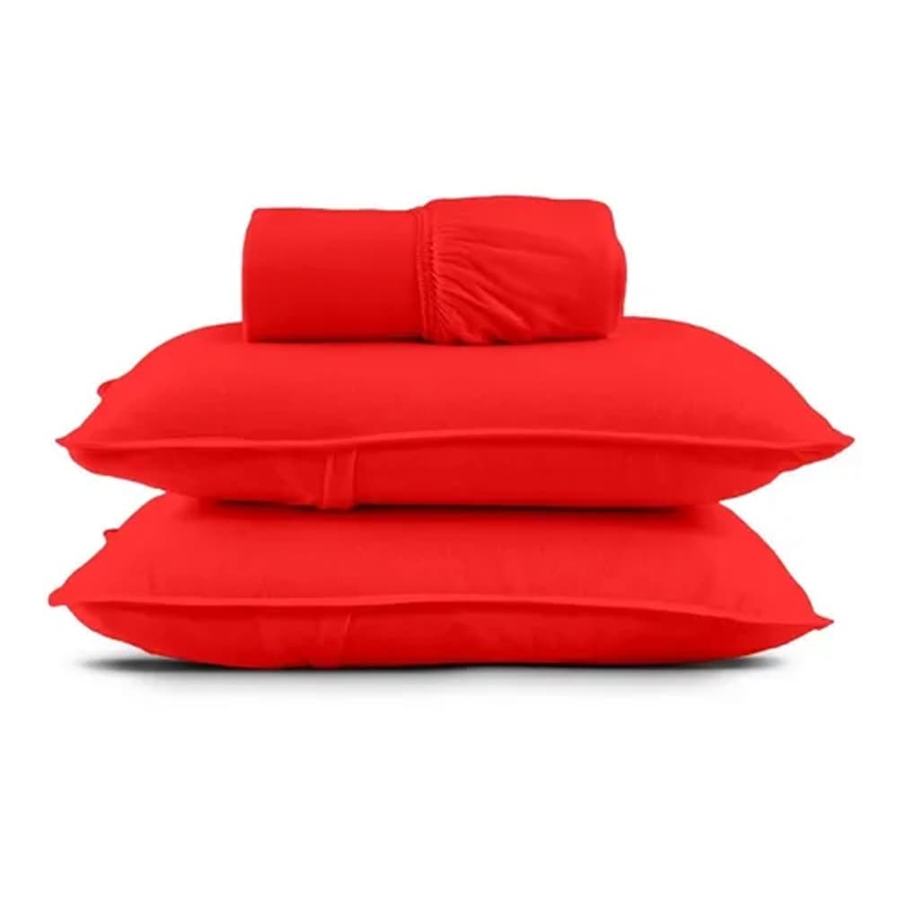 Jogo de Lençol Viés Enxoval Com Lençol De Elástico + Fronha com Zíper Para Cama De Casal E  Solteiro