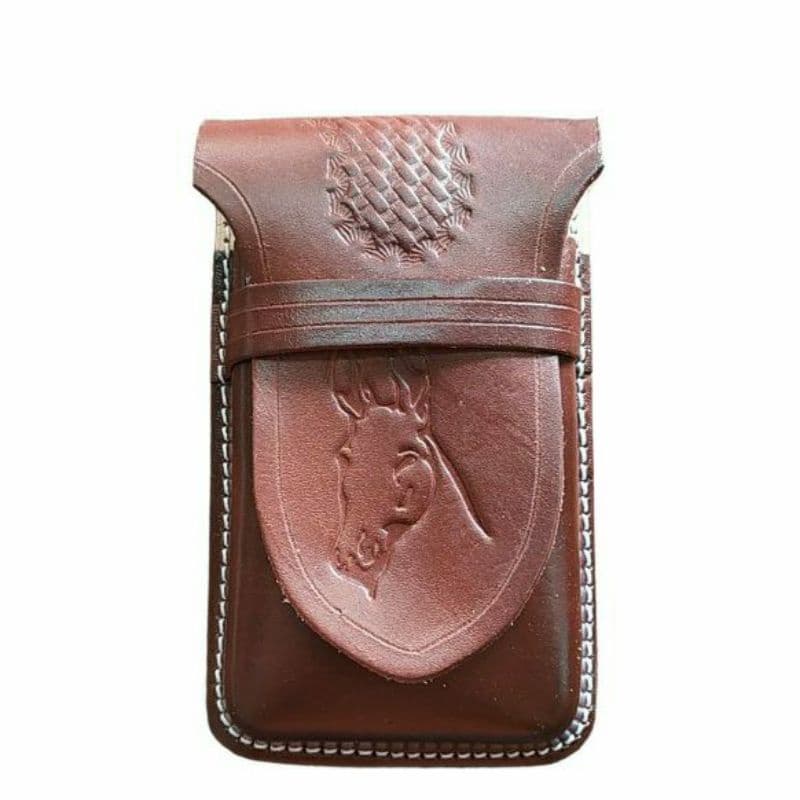 Bainha de Celular Capinha de Celular em Couro Mula