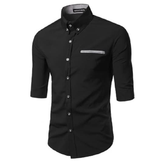 Camisa Social Slim Manga 3/4 Estilo Canada