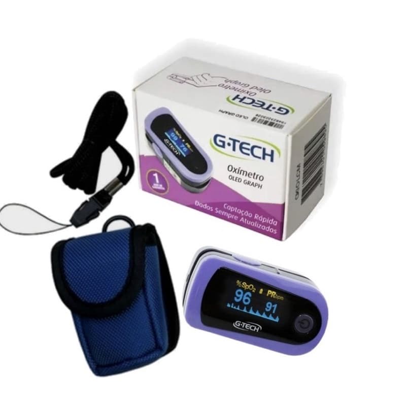 Oximetro De Pulso Portatil De Dedo Oled G-Tech