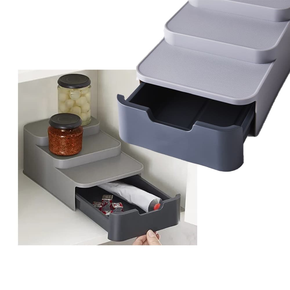 Organizador Armario Gaveteiro 3 andares Porta Condimentos Temperos Organizaçao Cozinha Casa Multiuso Limpeza