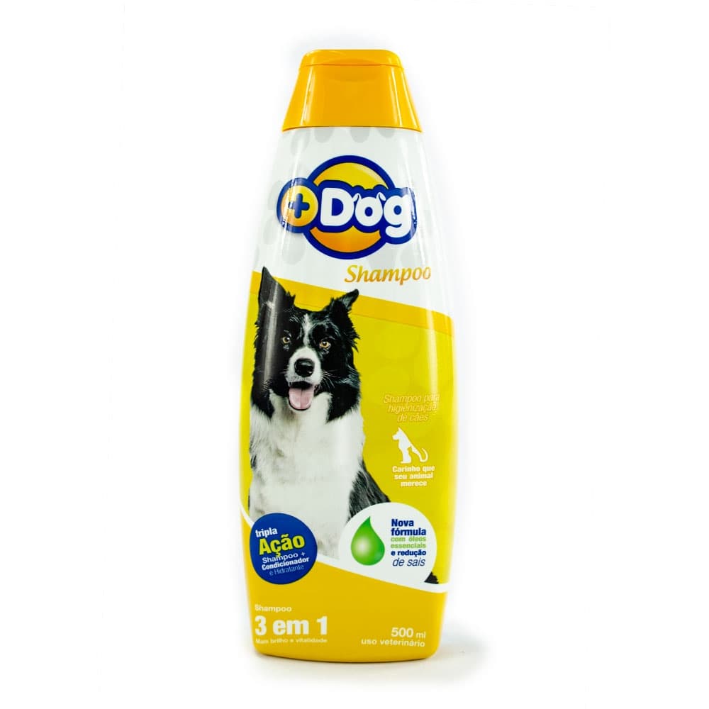 Shampoo Para Cães Tripla Ação 3 Em 1 Mais Dog 500ml