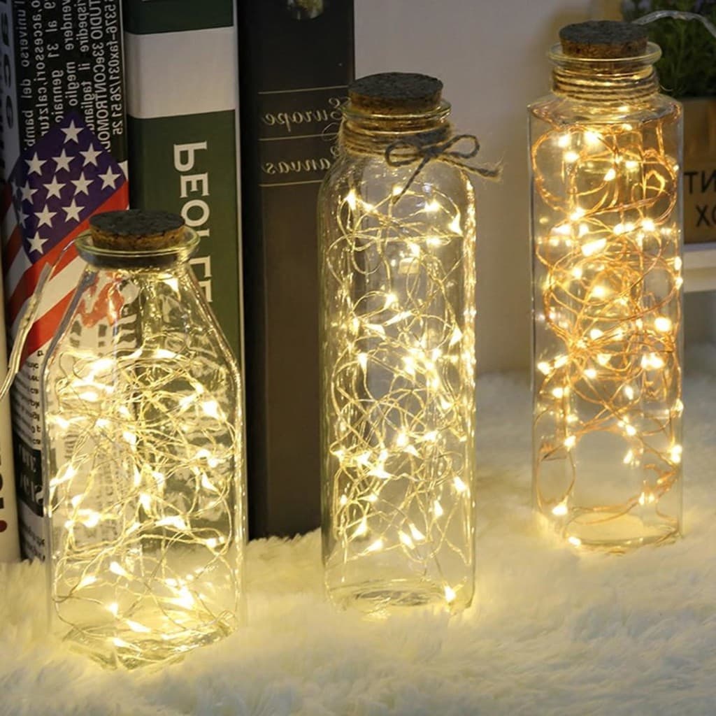 10x Luminária de Led Luzes Fio De Fada 40 Led 4M Decoração Festa