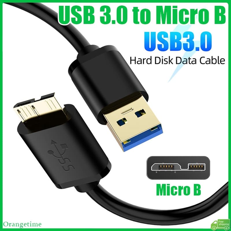 Cabo De Dados De Disco Rígido De Alta Velocidade 5Gbp Adaptador USB 3.0 Para Micro B HDD Externo E Conversor SSD