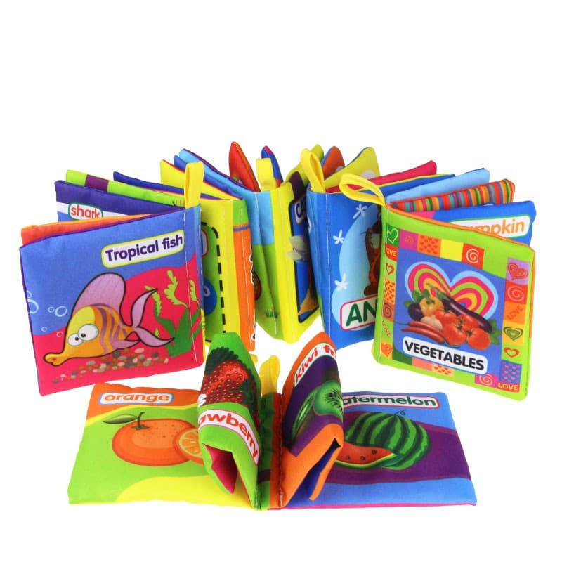 Bebê Pano Macio Livros Chocalhos Carrinho De Recém-Nascido Livro Brinquedo Crianças Cedo Brinquedos Educativos bayi buku