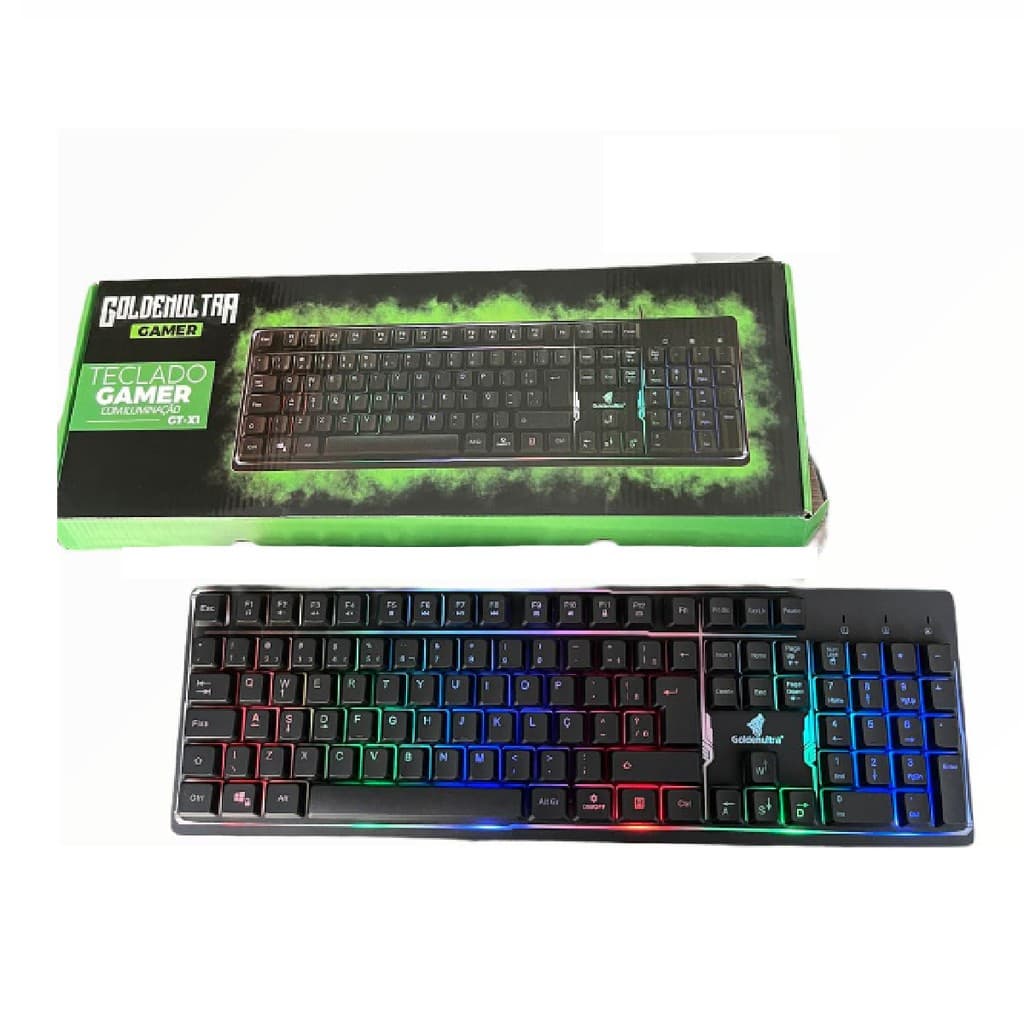 Teclado Gamer Semi-Mecânico GT-X1 Goldenultra