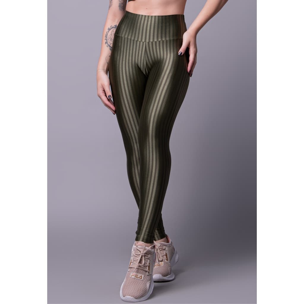 Calça Legging Feminina New Zig Poliamida 3D Fitness