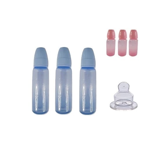 Kit 3 Mamadeiras 250ml Fly Bico Ortodontico Amamentacao Bebe