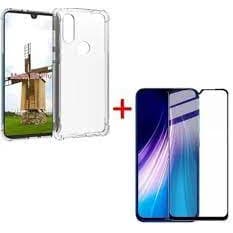 Kit 2X1 Motorola Moto E6S / Moto E6i - Pelicula Vidro 3D + Capa Anti-Impacto Transparente Silicone