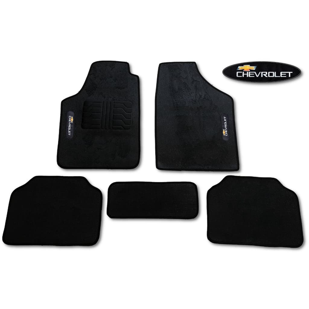 Jogo De Tapete Automotivo 5 Peças Interior Carro Universal Chevrolet Celta 2012 2013 2014 2015 2016