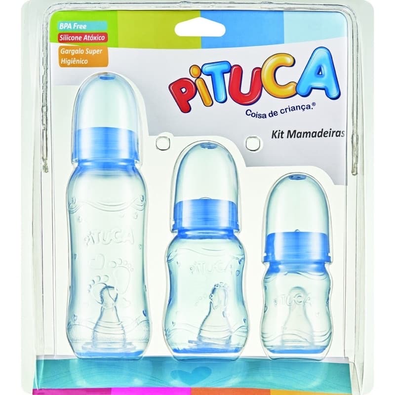 Kit 3 Mamadeiras para Bebê 240ml 150ml 80ml