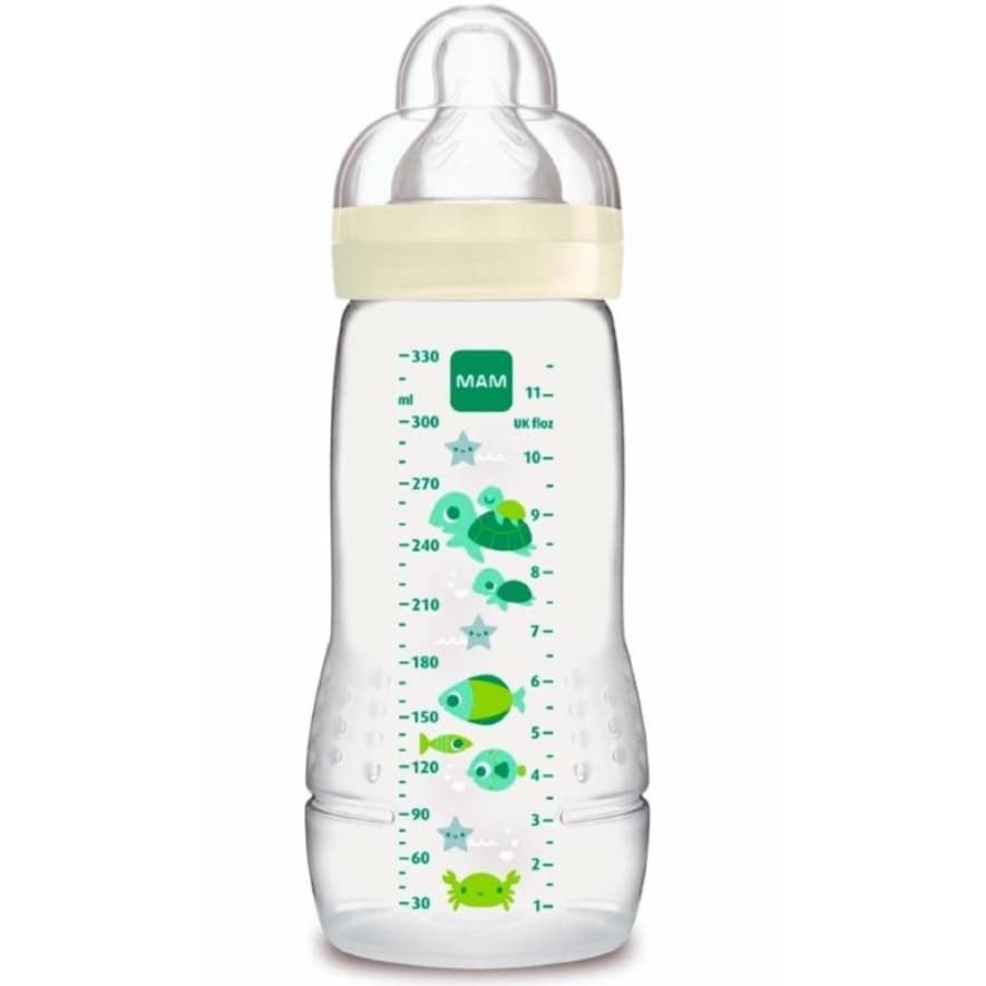 Mamadeira Mam Easy Star 330ml neutra decorada bebê 4meses+ unitária