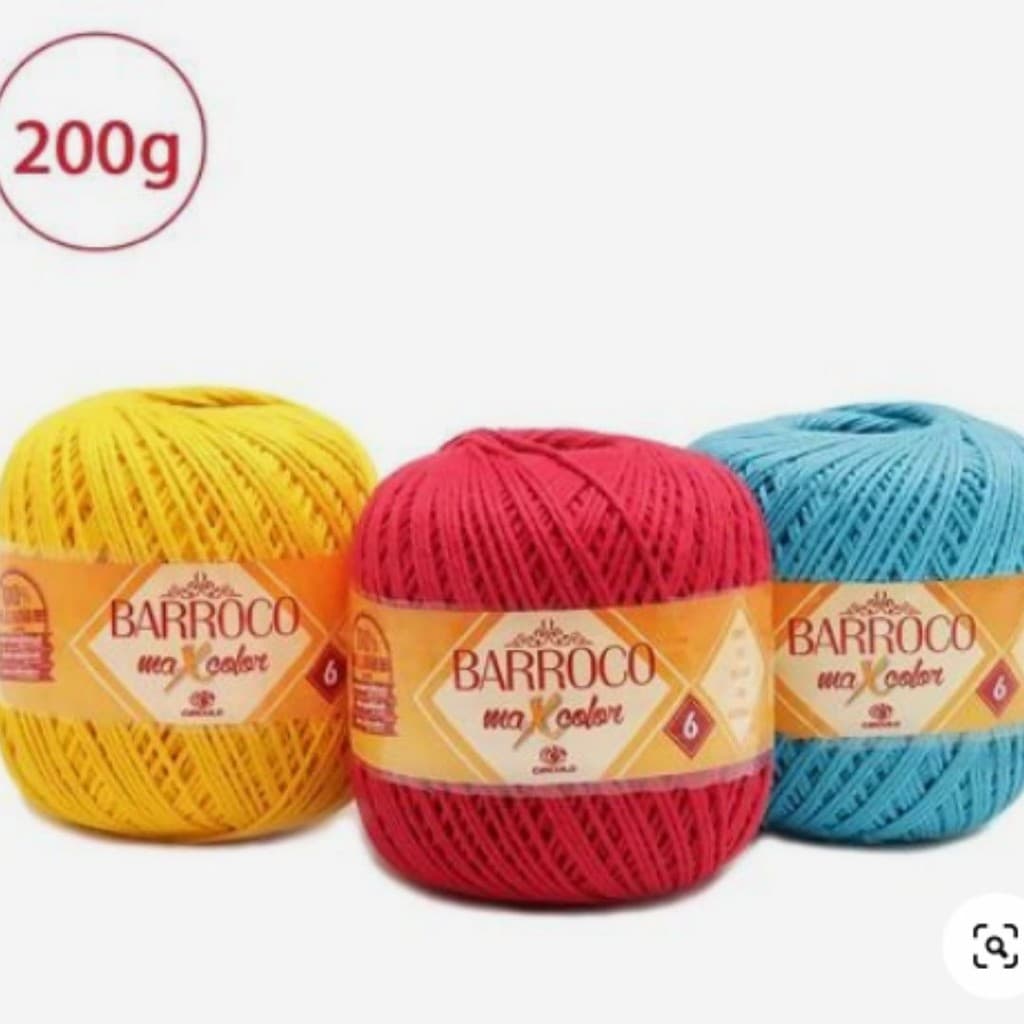 Barbante Barroco Maxcolor Círculo Fio 6 200g Para Crochê , Tricô E Amigurumi 100% Algodão