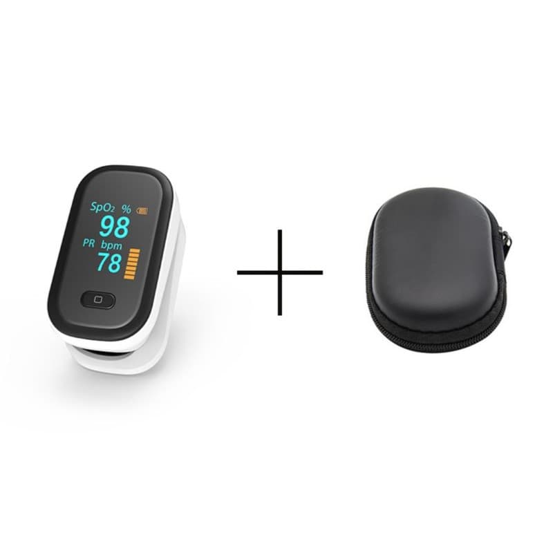 Oxímetro de dedo Boxym Oled oFit-2 saturação oxigênio + case + lanyard (LACRADO)
