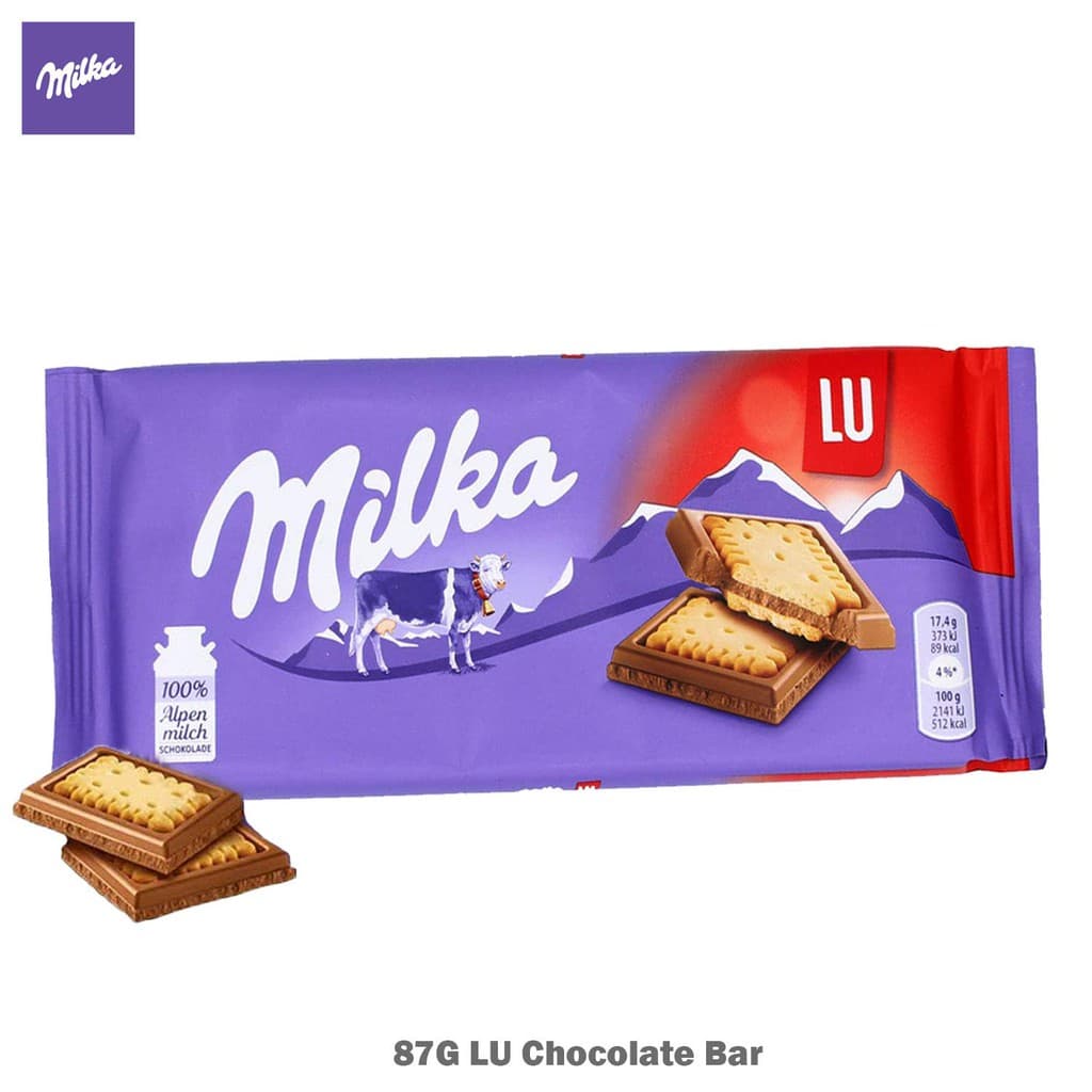 Milka LU - Chocolate e Biscoito - Importado