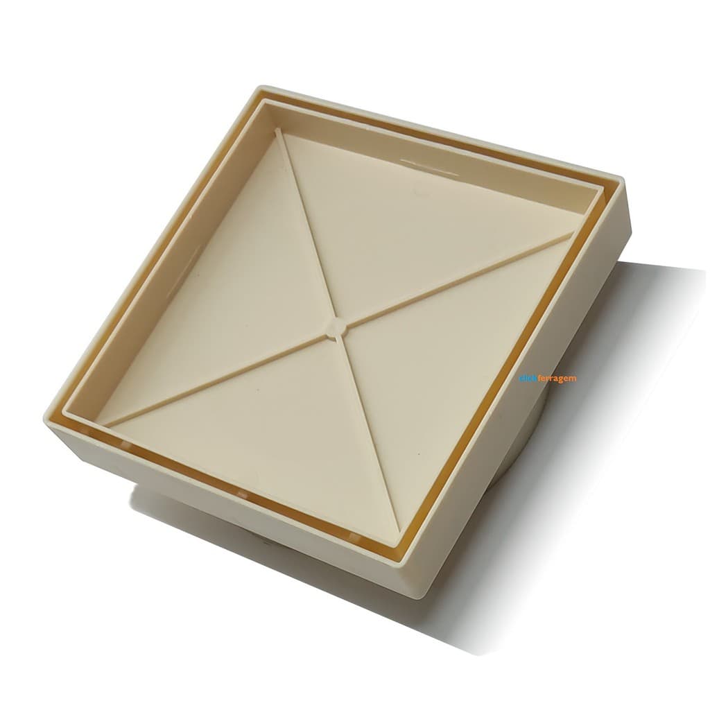 Ralo Invisivel Oculto 15 x 15 Sifonado 15x15 Tela Antiinseto Bege