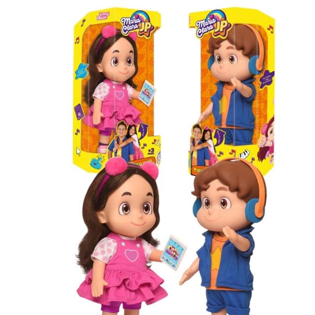 Kit Boneca Maria Clara e JP Articulados Fala 14 Frases Original Conjunto Infantil Crianças