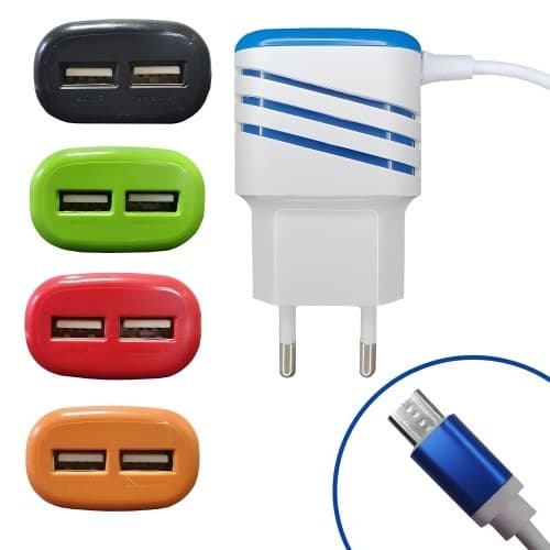 Carregador De Celular Smart 3.1a V8 Ou Tpc Com 2 Entradas USB Ultra Rápido Original