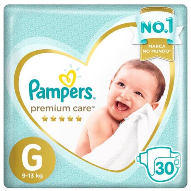 Pacote Fralda  Pampers Premium Care Tamanho G com 30 tiras