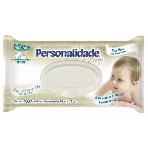 Lenço Umedecido Toalha Umedecida Personalidade Baby com tampa