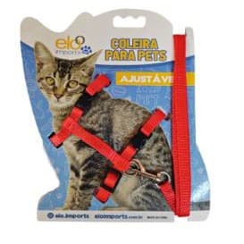Coleira para Gatos . Coleira Peitoral com Guia