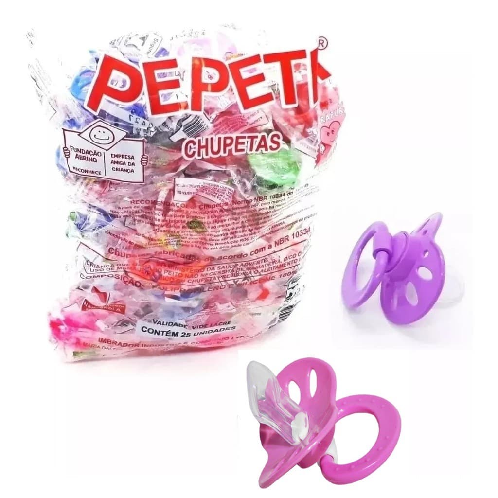 25 Chupetas Bico Silicone  Para Meninas Ou Meninos