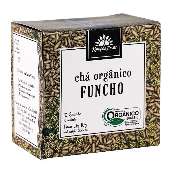 Chá Funcho Orgânico E Certificado Kampo De Ervas 10 Sachês